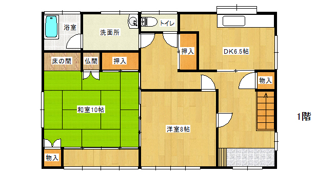 岡本貸家C1階