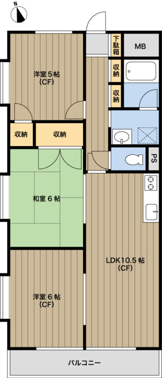 ﾊｰﾍﾞｽﾄ柿の木　間取り