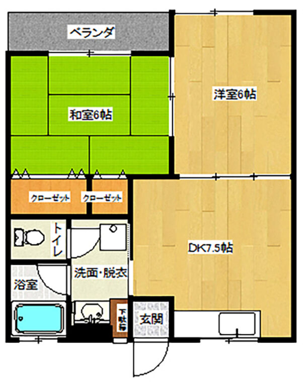 ボア・メゾン2B間取り
